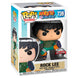 Détail de la figurine Naruto Rock Lee Funko POP, posture dynamique et couleurs vives