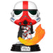 Figurine Funko POP Mandalorian Incinerator Stormtrooper en vinyle de 9 cm dans sa boîte vitrine avec fenêtre transparente