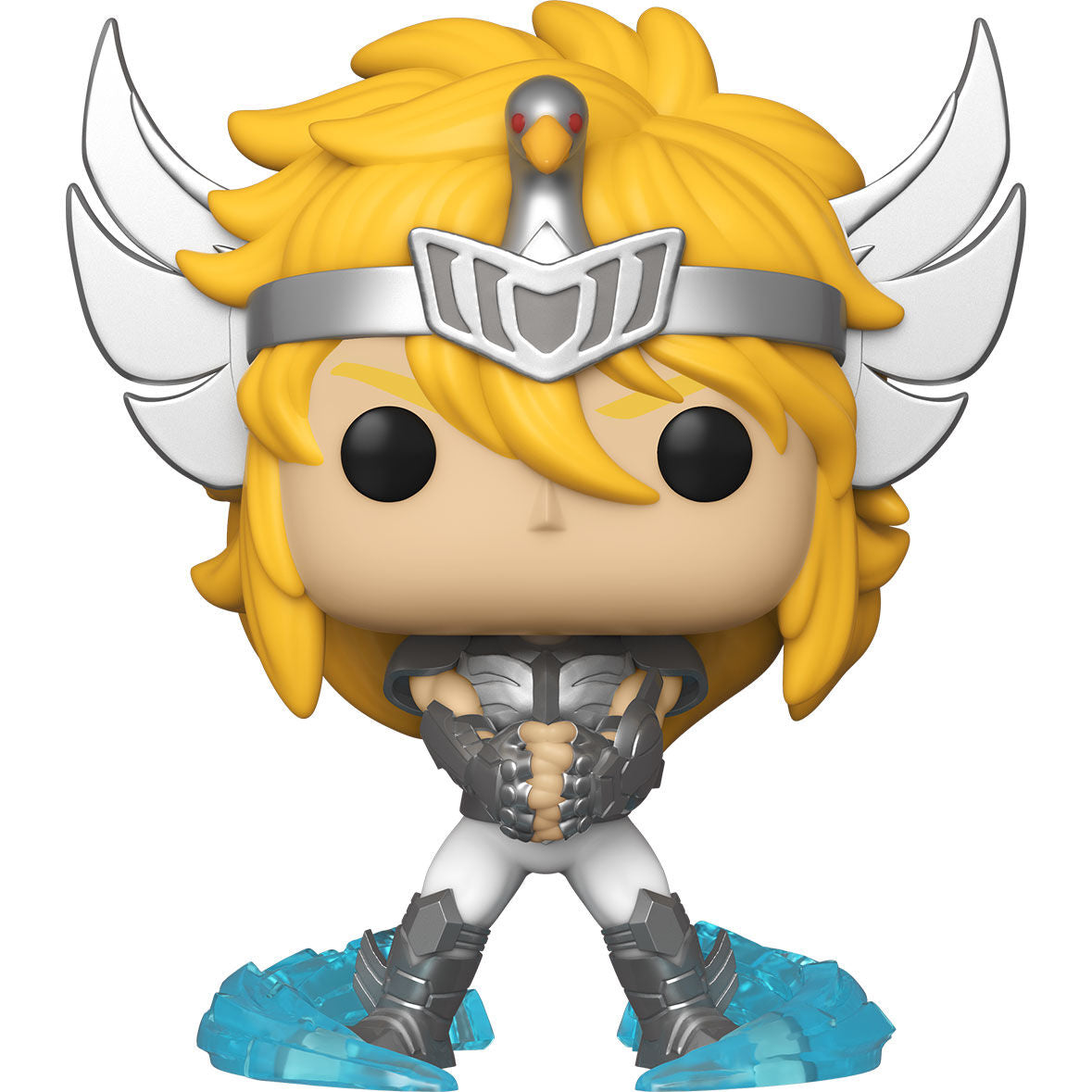 Figurine Funko POP Cygnus Hyoga de Saint Seiya en vinyle de 9 cm dans sa boîte vitrine