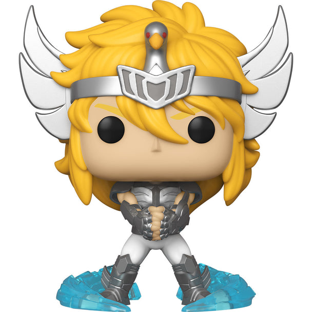 Figurine Funko POP Cygnus Hyoga de Saint Seiya en vinyle de 9 cm dans sa boîte vitrine