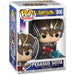 Vue rapprochée de la figurine Pegasus Seiya Funko POP montrant les couleurs vives et les détails du personnage