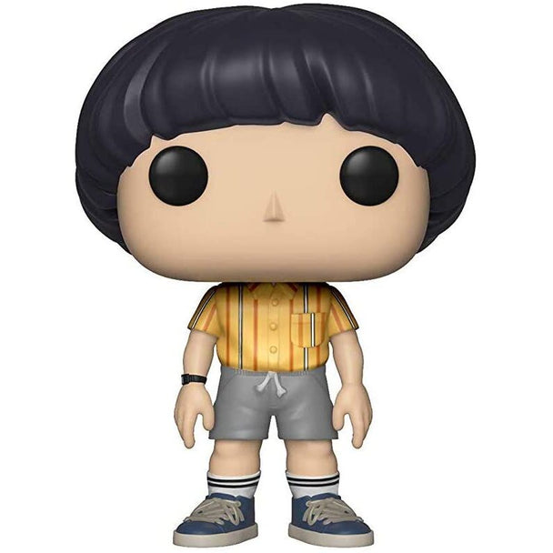 Vue rapprochée de la figurine Funko POP Mike avec détails précis du visage et costume de la série