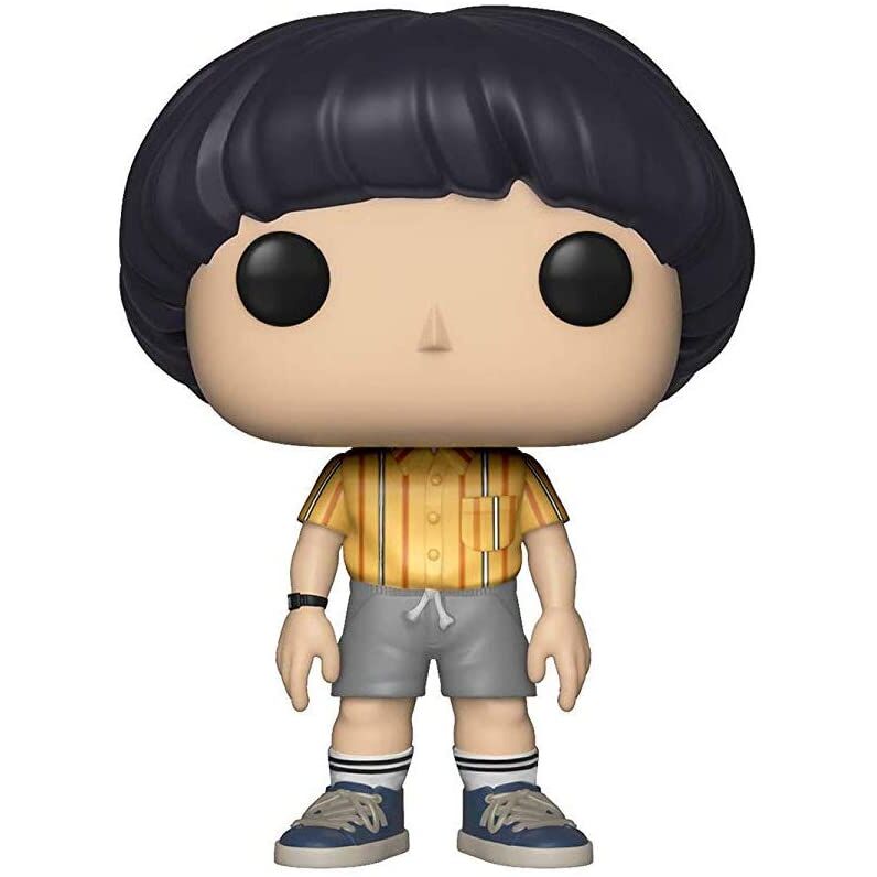 Vue rapprochée de la figurine Funko POP Mike avec détails précis du visage et costume de la série