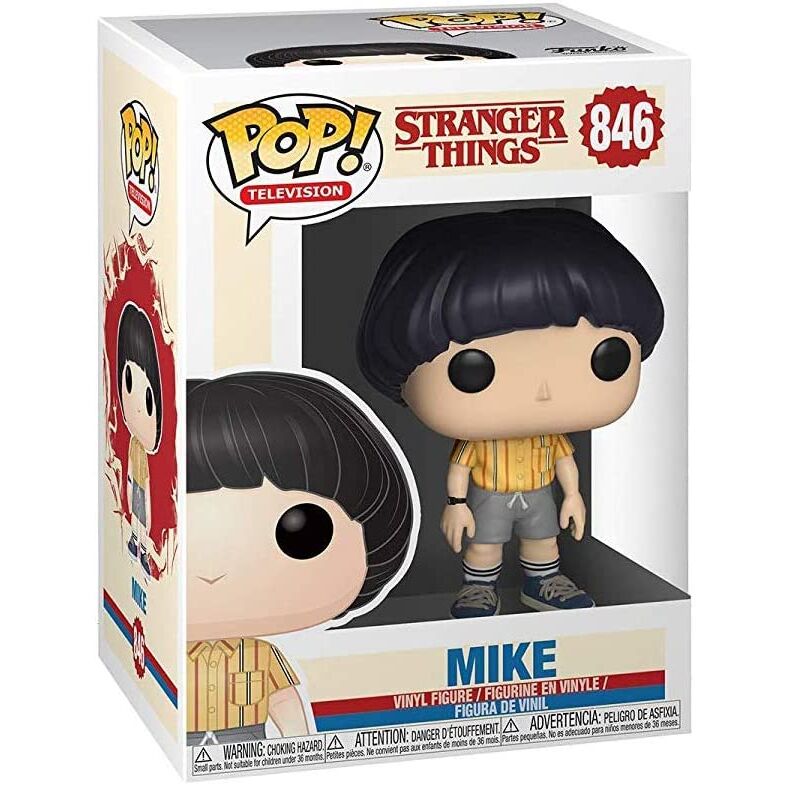 Boîte vitrine de la figurine Funko POP Mike de Stranger Things montrant le packaging officiel