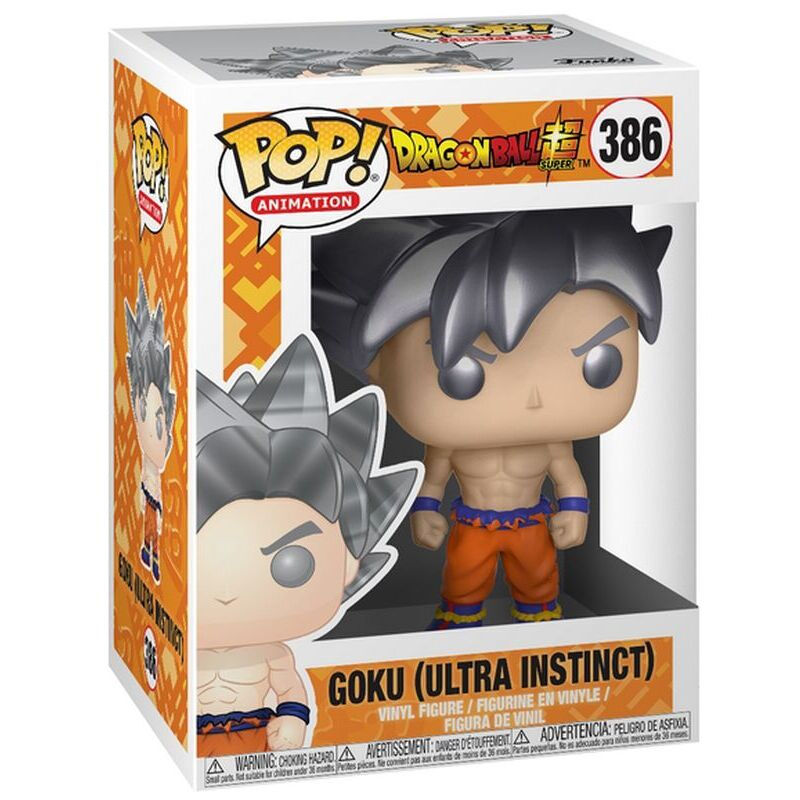 Packaging officiel de la figurine Funko POP Goku Ultra Instinct Dragon Ball Z, boîte collector