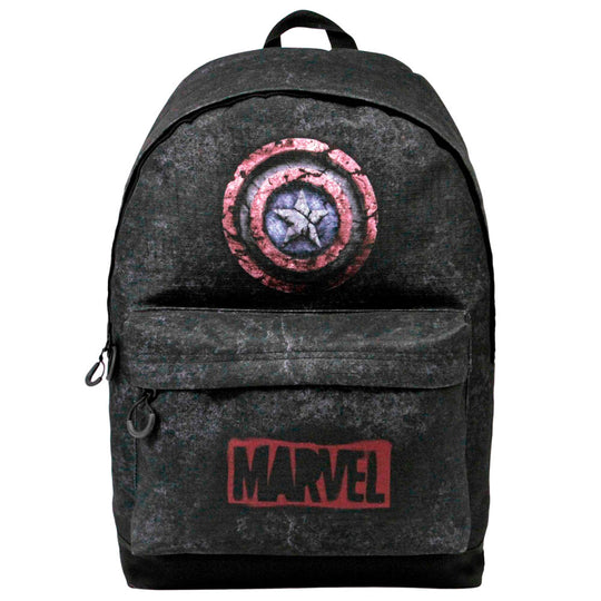 Sac à dos Marvel Captain America 43cm vue de face avec logo emblématique