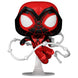 Emballage de la figurine Funko POP Spiderman Miles Morales Crimson Cowl avec logo Marvel et FUNKO