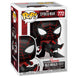 Gros plan sur la figurine Funko POP Spiderman Miles Morales, mettant en valeur les détails du costume Tech.