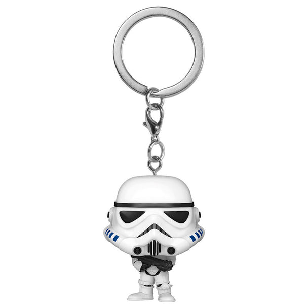Porte-clés FUNKO Pocket POP représentant un Stormtrooper de Star Wars vu de face sur fond blanc