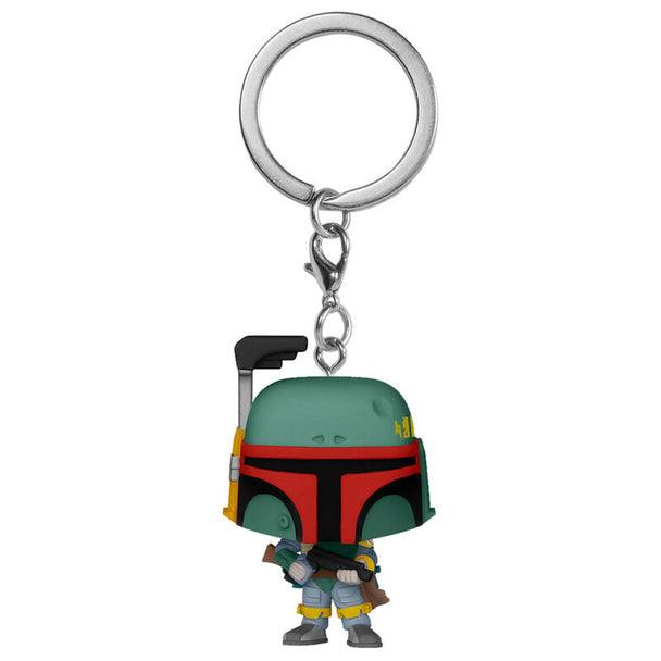 Porte-clés Pocket POP Boba Fett FUNKO vue de face avec détails colorés et design Star Wars