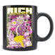 Détail du mug Rick and Morty rétro montrant le logo SD TOYS et la finition brillante en céramique