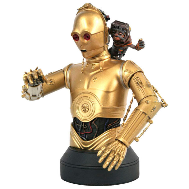 Buste Star Wars C-3PO et Babu Frik de 15cm peint à la main, édition limitée par GENTLE GIANT.