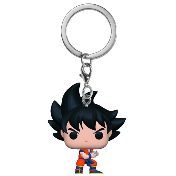 Porte-clés FUNKO Pocket POP représentant Goku de Dragon Ball Z en position Kamehameha, vue de face sur fond blanc