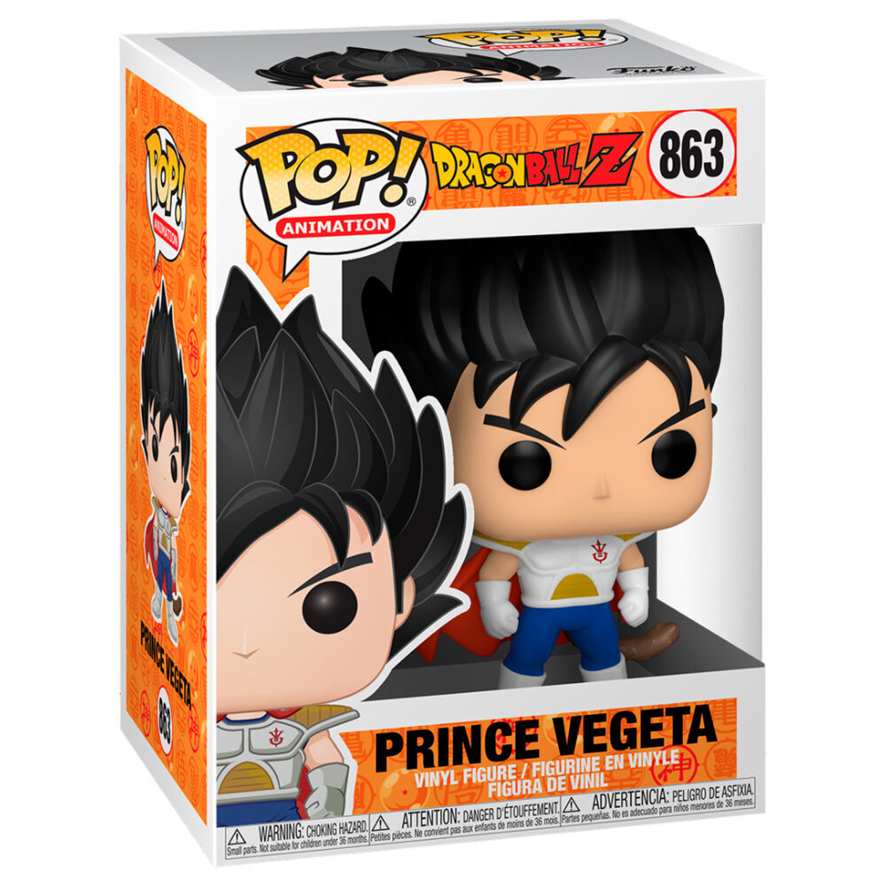 Packaging officiel de la figurine Funko POP Dragon Ball Z Child Vegeta avec fenêtre transparente