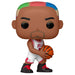 Figurine Funko POP NBA Legends Dennis Rodman en tenue des Chicago Bulls, vue de face dans sa boîte vitrine