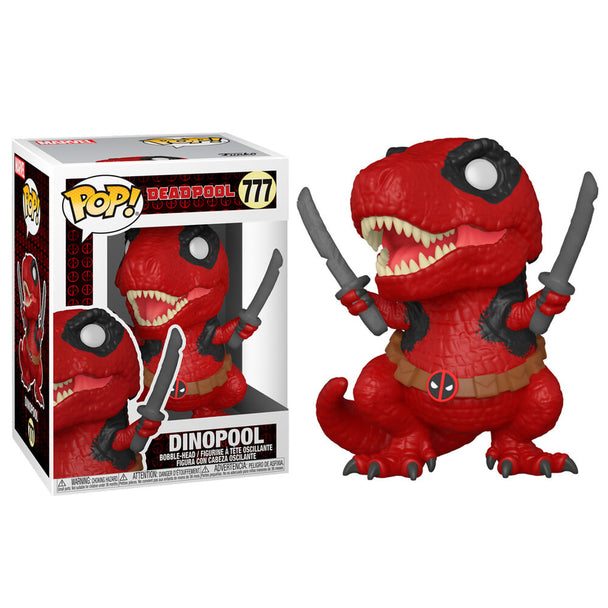 Figurine Funko POP Deadpool Dinopool Marvel 30th édition spéciale dans sa boîte vitrine transparente