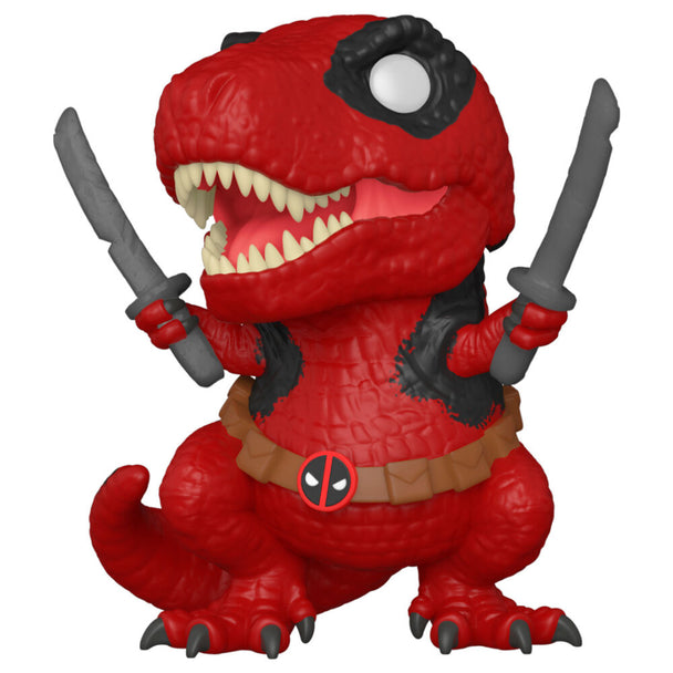 Vue de profil de la figurine Funko POP Deadpool Dinopool 9 cm avec détails colorés et costume unique