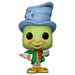 Zoom sur les détails colorés et la finition soignée de la figurine Funko POP Jiminy Cricket 9 cm.