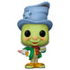 Zoom sur les détails colorés et la finition soignée de la figurine Funko POP Jiminy Cricket 9 cm.
