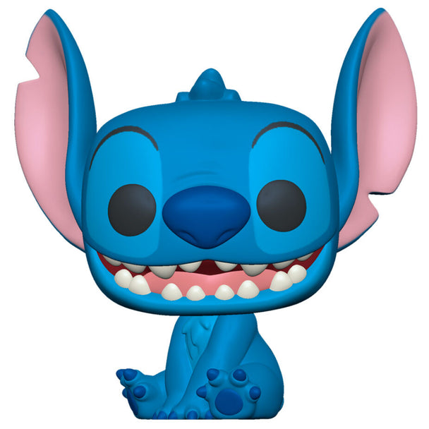 Gros plan sur la figurine Stitch POP de 25cm montrant les textures et finitions précises