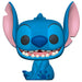 Gros plan sur la figurine Stitch POP de 25cm montrant les textures et finitions précises