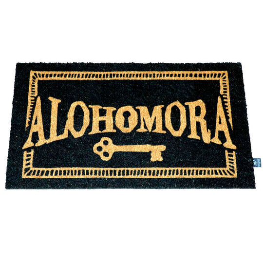 Tapis de porte Harry Potter Alohomora SD TOYS en fibre de coco avec base PVC antidérapante, dimensions 60x40 cm.