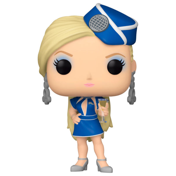 Vue rapprochée de la figurine Funko POP Britney Spears Stewardess montrant les détails du visage et costume