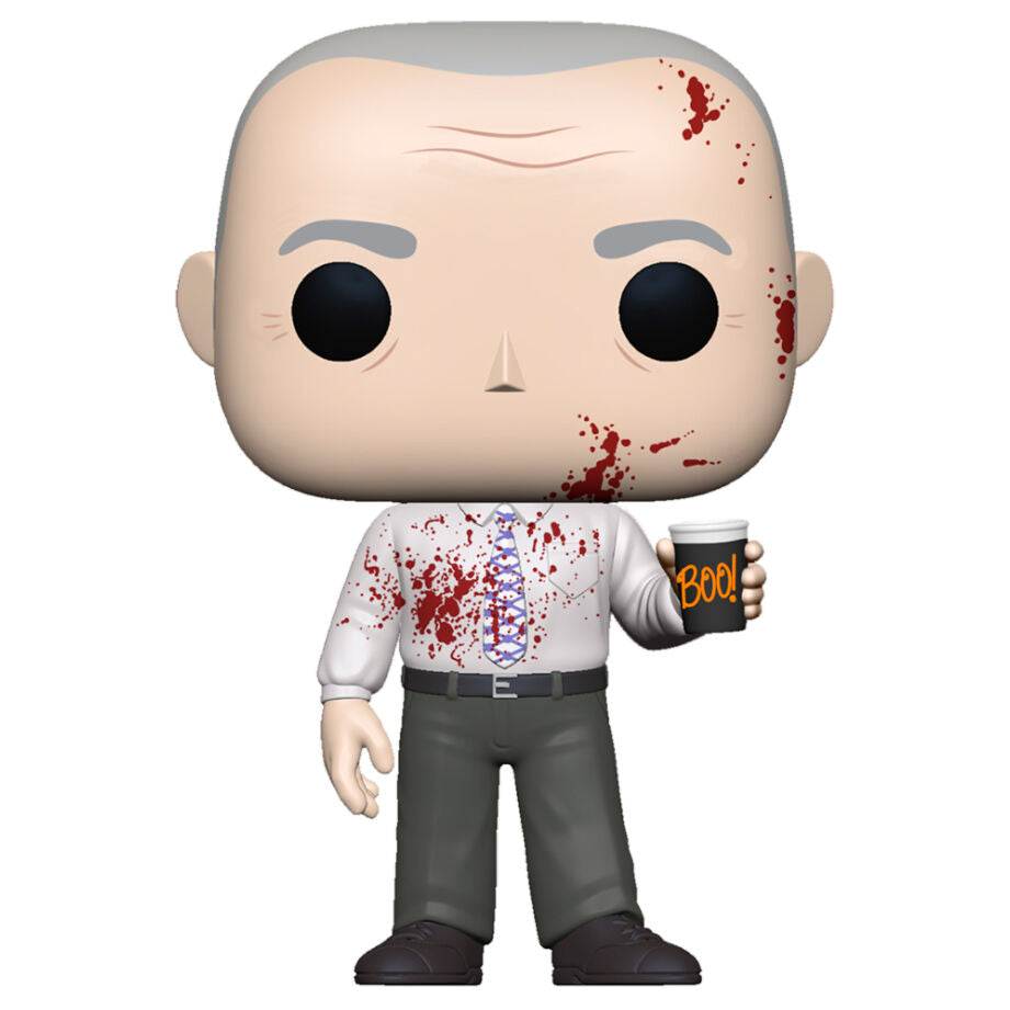 Vue latérale de la figurine Funko POP Creed The Office édition Bloody Chase dans sa boîte