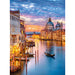 Boîte du puzzle CLEMENTONI Venice Lighting 500 pièces avec illustration colorée de Venise
