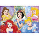 Puzzle Disney Princess 180 pièces assemblé montrant un dessin coloré de princesses Disney avec des détails nets et lumineux.