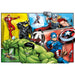 Boîte du puzzle Marvel Avengers CLEMENTONI avec illustration colorée des héros et indication de 104 pièces.