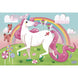 Puzzle "I Believe in Unicorns" de CLEMENTONI avec 104 pièces illustrant une licorne colorée sur fond féerique