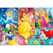 Boîte du puzzle Disney Princess Brilliant de CLEMENTONI avec illustration colorée et dimensions 34,3x24,3x3,5 cm