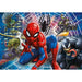 Boîte du puzzle Marvel Spiderman 30 pièces de CLEMENTONI avec visuel du super-héros en action