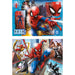 Boîte du puzzle Marvel Spiderman 2x60 pièces de la marque CLEMENTONI avec illustrations colorées du super-héros