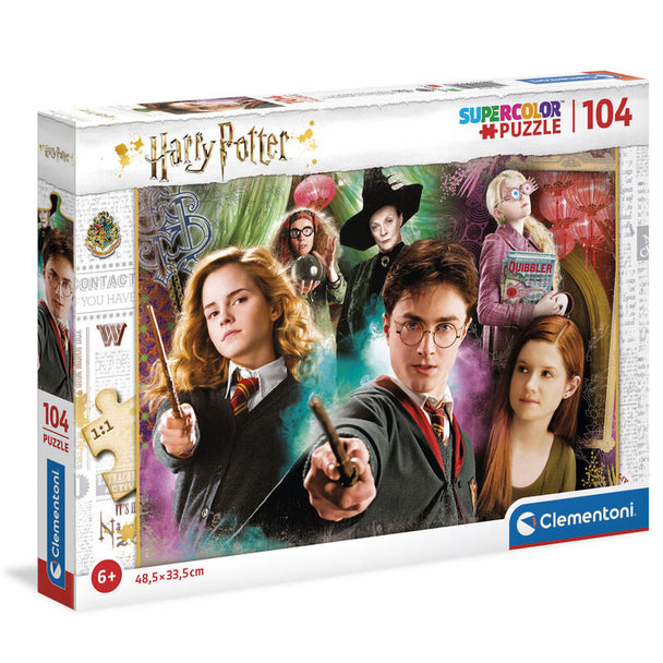 Puzzle assemblé Harry Potter de 104 pièces mesurant 48,5 x 33,5 cm avec image détaillée