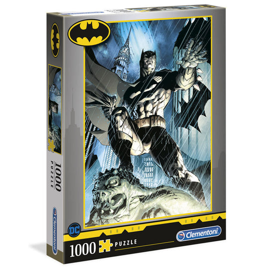Puzzle assemblé Batman DC Comics mesurant 69x50 cm montrant le personnage emblématique dans une scène dynamique
