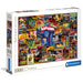 Puzzle Thriller Classics assemblé mesurant 69x50 cm avec une image captivante inspirée des films thriller classiques