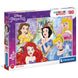 Boîte du puzzle Disney Princess 180 pièces de CLEMENTONI avec dimensions et image du puzzle sur le devant.