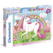 Boîte du puzzle CLEMENTONI "I Believe in Unicorns" montrant le design et les dimensions compactes du coffret