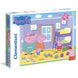 Puzzle assemblé Peppa Pig de 60 pièces montrant une scène amusante et colorée de 62x42 cm