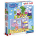 Boîte du puzzle Peppa Pig 2x20 pièces CLEMENTONI montrant le packaging et les illustrations