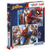 Puzzle assemblé de 27x19 cm représentant Spiderman en action, idéal pour enfants fans de Marvel
