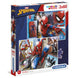 Puzzle assemblé de 27x19 cm représentant Spiderman en action, idéal pour enfants fans de Marvel