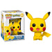 Vue latérale de la figurine Funko POP Pikachu exclusive avec la boîte vitrine visible