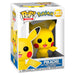 Figurine Funko POP Pikachu exclusive Pokémon vue de face dans sa boîte vitrine transparente