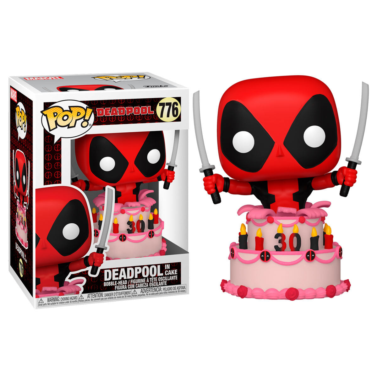 Figurine Funko POP Deadpool 30th Anniversary en vinyle de 9 cm dans son coffret cadeau avec fenêtre