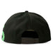 Casquette snapback verte Slytherin Harry Potter vue de face avec logo brodé DIFUZED