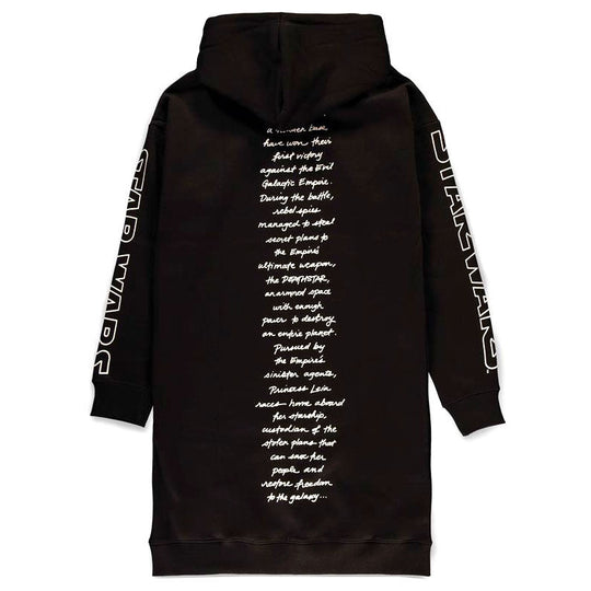 Robe à capuche femme Star Wars DIFUZED vue de face avec logo emblématique imprimé sur le devant