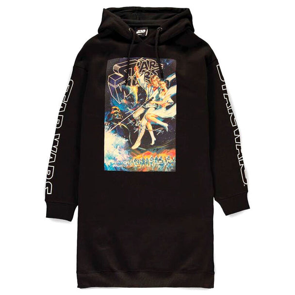 Détail de la matière 60% coton 40% polyester de la robe à capuche femme Star Wars DIFUZED